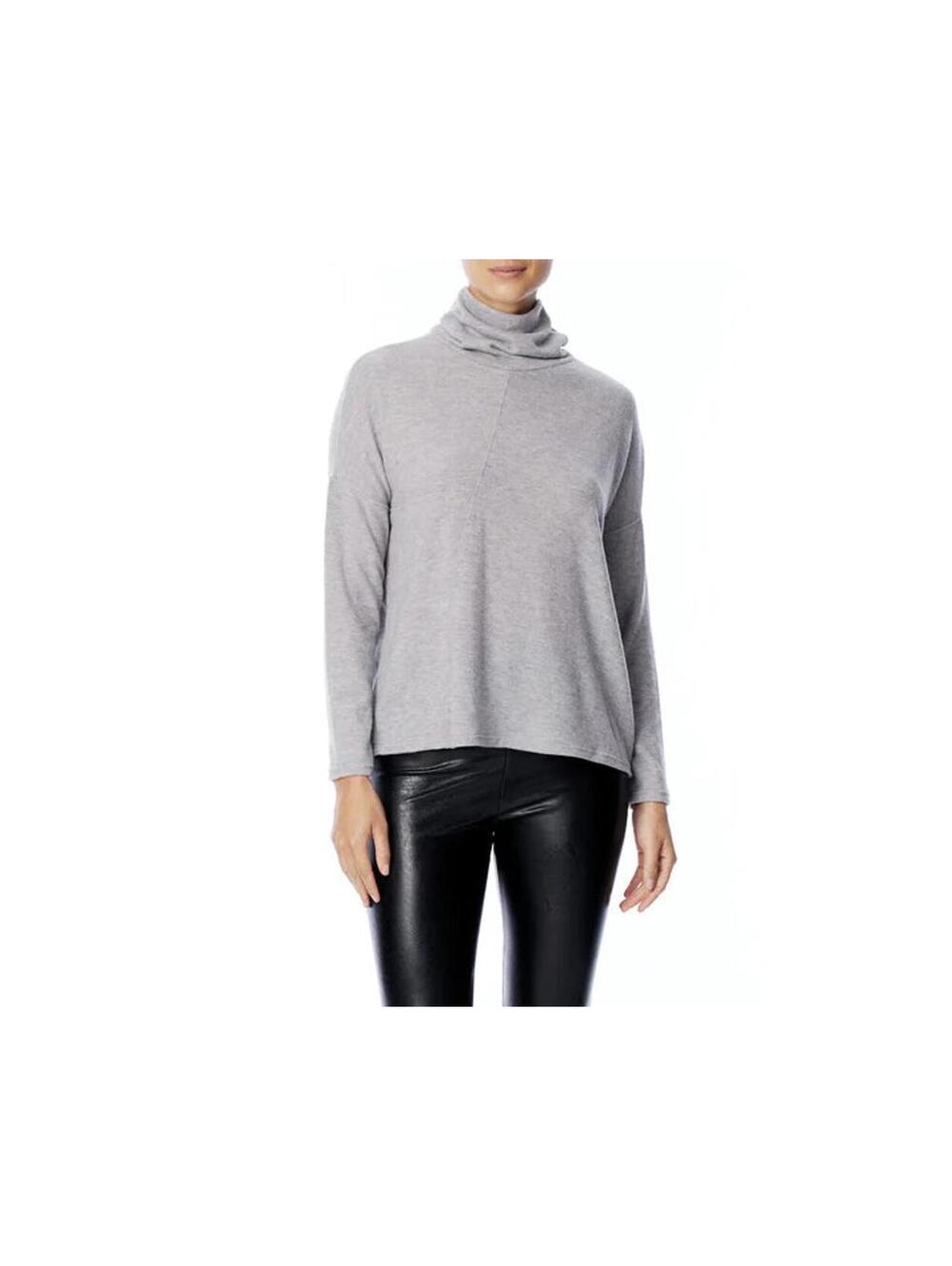NWT LBLC The Label Mimi Cozy Heather Gray Turtleneck Top Size M - Picture 7 of 7